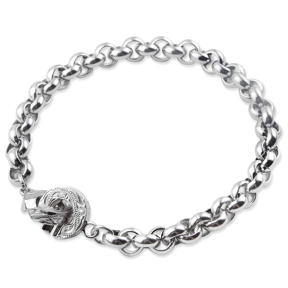 Hawaiian Jewelry Bracelet Stainless Steel Surgical Stainless Steel Infinity Infinity Heavy Weight Infinity Scroll [Alohalokahi]